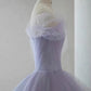 Lavender Off the Shoulder Tulle Homecoming Dress C365