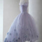 Lavender Off the Shoulder Tulle Homecoming Dress C365