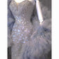 Pretty Mermaid Sweetheart Sequin Long Evening Dress Prom Dresses Birthday Outfits C3461