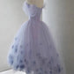 Lavender Off the Shoulder Tulle Homecoming Dress C365