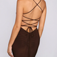 Pretty Mermaid Spaghetti Straps Backless Brown Long Prom Dresses Evening Dress C2823