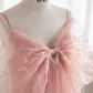 Robe de bal sans manches en tulle rose, robe de bal B016