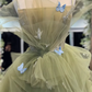 Simple A-Line Tulle Sage Green Long Prom Dress B620