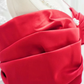 Red A-Line Off Shoulder Satin Long Prom Dress B629