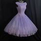 vintage années 1950 Tulle Robe Courte Lilas Homecoming Robe C1024