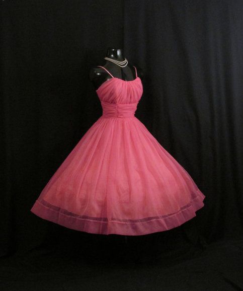 50s Vintage Watermelon Short Homecoming Dress Party Dress C1030