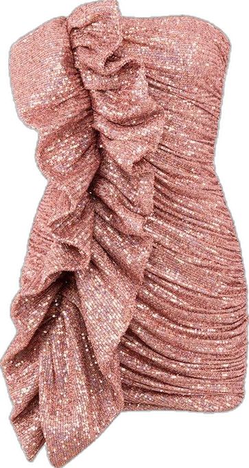 Simple Sheath Strapless Blush Pink Sequin Short Homecoming Dress Party Dress C1127