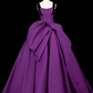 Ball Gown Straps Satin Grape Satin Long Prom Dresses C114