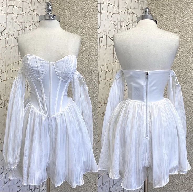 Cute A line Off The Shoulder White Short Homecoming Dress Birthday Dresses C1211