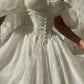 Princess Strapless Puff Sleeve Corset Homecoming Dress Party Dress C1329