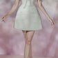 Pretty A line Short Sleeves White Homecoming Dress Short Cocktail Dress C1499