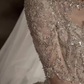 Luxury Ball Gown Scoop Neckline Long Sleeves Sequin Wedding Dress C151