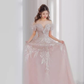 Fairytale A line Off The Shoulder Pink Sequin Long Evening Dress Prom Dresses C1550