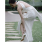 Vintage Sheath Halter Satin White Backless Wedding Dresses C1599