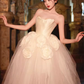 Cute Ball Gown Strapless Neckline Tulle Wedding Dress C163