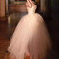 Cute Ball Gown Strapless Neckline Tulle Wedding Dress C163