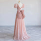 Elegant A Line Sweetheart Pink Sequin Long Prom Dress C1641