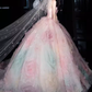 Cute Ball Gown Strapless Neckline Tulle Pink Flowers Wedding Dress C165