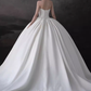 Vintage Ball Gown Sweetheart Satin White Wedding Dresses C170