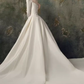 Luxury Ball Gown Long Sleeves White Lace Wedding Dress C175