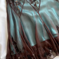 Modest Sheath Spaghetti Straps Chiffon Brown Prom Dresses Evening Dress With Beads C1766