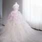 Modest Ball Gown Sweetheart Tulle Long Flowers Sweet 16 Dresses C1785