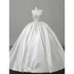 Dreamy Ball Gown Sweetheart Sleeveless White Lace Wedding Dresses With Beads C1817