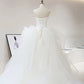 Dreamy Ball Gown Strapless Sleeveless White Tulle Wedding Dresses With Ruffles C1818