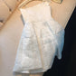 Cute A line Spaghetti Straps Floral Short Lace White Homecoming Dresses Cocktail Dress C1835