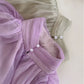 Elegant A line High Neckline Chiffon Lilac Prom Dresses Evening Dress With Ribbons C1847