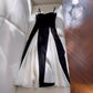 Elegant A line Spaghetti Straps Black Chiffon Prom Dresses Evening Dress C1848