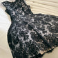 Cute A line Black Short Lace Homecoming Dresses Cocktail Dress C1849