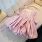 Cute A line Spaghetti Straps Short Pink Homecoming Dresses Cocktail Dress C1851