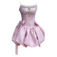 Cute A line Spaghetti Straps Short Pink Homecoming Dresses Cocktail Dress C1851