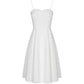 Simple A line Spaghetti Straps White Knee Length Homecoming Dress Birthday Dresses C1855