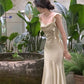 Simple Sheath Straps Sleeveless Silk Satin Sage Green Prom Dress Evening Dresses C1856