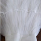 Robe de bal sexy en tulle blanc à bretelles spaghetti sans manches C1872