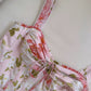 Sexy A line Spaghetti Straps Sleeveless Floral Pink Chiffon Prom Dresses C1877