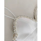 Cute A line Spagetti Straps White Short Pearls Homecoming Dress Birthday Dresses C1882