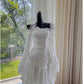 Fairytale A line Strapless White Chiffon Ruffles Homecoming Dress Birthday Dresses C1885