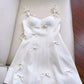 Cute A line Spaghetti Straps White Short Homecoming Dress Birthday Dresses With Bow C1892