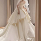 Unique Ball Gown Sweetheart Satin Long Wedding Dress C190