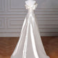 Timeless A-Line Off Shoulder Satin Wedding Dresses With Ruffles C1915