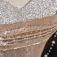 Elegant Mermaid Sweetheart Champagne Sequin Long Prom Dresses Evening Dress With Beads C1931