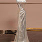 Elegant Mermaid Sweetheart Champagne Sequin Long Prom Dresses Evening Dress With Beads C1931