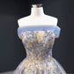 Modest Ball Gown Off The Shoulder Long Blue Sweet 15 Dress Prom Dresses C1952