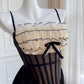 Cute A Line Spaghetti Straps Sleeveless Black Long Prom Dresses C1957