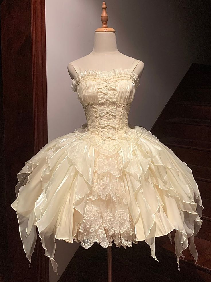 Stunning Strapless Ruffles Ivory Homecoming Dress Short Birthday Outfit C2042