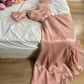 Modest A Line Strapless Silk Satin Long Pink Prom Dress Evening Dresses C2053