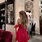 Cute A line Off The Shoulder Red Short Homecoming Dresses 18th Birthday Outfits Party Dress C2058